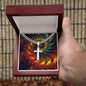 Fractal Series Men I Personally Engraved Cross | Cuban Chain
