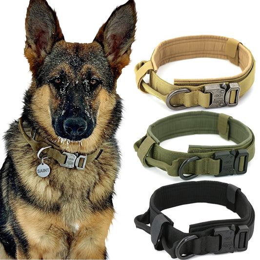 Military-Style Tactical K9 Dog Collar